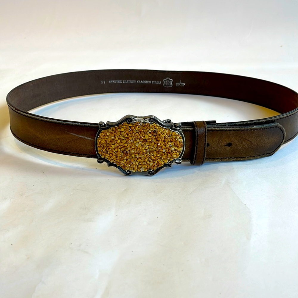 Brown Leather Belt, L